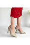 Minde Gold Skin Glitter Heeled Shoes - 4