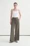 Women's Modal Lace-Up Palazzo Pants Khaki - 2