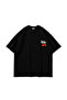 Retro Milano Printed Oversized Unisex Black Tshirt - 2