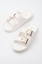 Extra Comfortable Double Buckled Soft Sole Piece Slipper, Women's Non-Slip Eva Slipper - 3