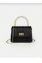 Black Women's Platform Heeled Evening Dress Shoes and Bag Combinations - 3