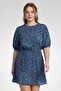 Women Floral Print Backless Mini Dress, Multicolor - 2