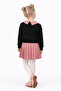 Girl's Collared Bowknot Sweatshirt Pleated Skirt 2-Piece Set Ak14513 - 4