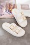 Extra Comfortable Double Buckled Soft Sole Piece Slipper, Women's Non-Slip Eva Slipper