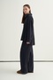 Women's Modal Pat Closure Shirt Navy Blue - 4