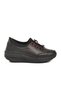 Black Genuine Leather Anatomical Women's Casual Shoes 2660 Z - 3