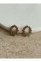 Pointed Linear Gold Silver Women's Earrings