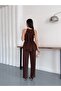 Halter Neck Stylish Wear-And-Go Double Suit with Belted Trousers - 5