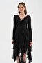 Women's Sheer Look Design Long Sleeve Blouse