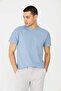 تي شيرت رجالي باللون الأزرق بياقة دائرية من Blue Basic - 7