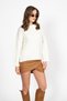 Women's Vita-260 Maviş Crew Neck Basic Knitwear Sweater Ecru - 2
