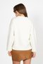 Women's Vita-260 Maviş Crew Neck Basic Knitwear Sweater Ecru - 4
