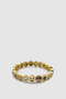 Smiley and Flower Figured Zircon Stone Gold Bijouterie Bracelet - 2