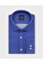 Men's Regular Fit Long Sleeve Classic Collar Dobby S Cobalt Blue Shirt 3850Sm