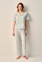Melinda Cotton Lu Shirt Collar Pajama Set
