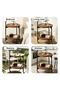 Multifunctional Double-Layer Coffee Table with Rolling Storage & Side Table - 4