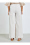 Beige Drawstring Waist Pocket Detail Pants - 4