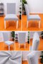 Quality Lycra Piece Fabric Checkered Pattern Chair Cover, Elastic, Stretchy Piece Chair Cover 1 Piece - 3