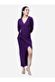 Purple Embellished Wrap Maxi Dress - 7