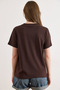 Women's Brown Dog Embroidery Detailed Comfortable Fit T-Shirt Tsh-19000962 - 6