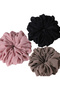 Pack of 3 - Solid Underscarf Head Wrap Scrunchie - 3