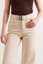 Women's Stone Belt Pack Washable Wide Leg Gabardine Pants Pnt-19000396 - 5
