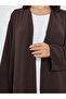 عباية بنية اللون مفتوحة من الأمام - 4