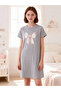 Girls Bow Print Short Sleeve Nightdress - 5