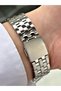 Silver-Navy Blue Color Steel Band Steel Case Men's Wristwatch with Calendar 2151Mr - 4