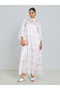 Light Pink Tassel Trim Satin Jalabiya
