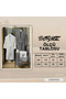 Zena Unisex Anthracite Cream Towel Bathrobe Set of 4 - 4