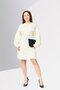 Women Knitted Sweater Dress, Cream - 2