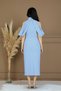 Atlas Fabric Shoulder Bag Detailed Pencil Dress - Baby Blue - 7