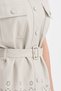 Women's Skirt End Set of Laser Cut Belt Detail Design Vest - 8