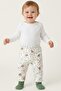 100% Organic Cotton Baby Boy Pants with Socks and Booties, Single Bottom Patterned Baby Pants