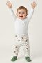 100% Organic Cotton Baby Boy Pants with Socks and Booties, Single Bottom Patterned Baby Pants - 3