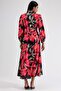 Msn Floral Print Maxi Dress with Tie Detail - 3