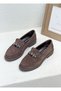 26by04-147 Genuine De Leather Adin Loa Loafers Akkabi Buckle Detail Daily Comfortable Sole Classic Shoes