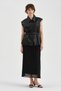 Women's Skirt End Set of Laser Cut Belt Detail Design Vest - 4
