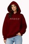 -Women's Lines with Stones Printed Arsbd Sweatshirt 3 Threads Compact Fabric (Inside P Cotton U)Over