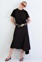 Bitter Brown Asymmetrical Cut Fabric Ruffled Maxi Skirt Alc-X15406 - 2