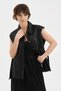 Women's Skirt End Set of Laser Cut Belt Detail Design Vest - 2