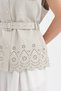 Women's Skirt End Set of Laser Cut Belt Detail Design Vest - 7