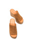 Aurelia Rosetti Tan Suede Women's Daily Flat Stylish Genuine Leather Wedge Sole Slippers - 3