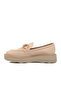 Beige Women's Loafer Shoes - 2