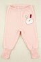 100% Organic Cotton Baby Girl Pants with Socks and Booties, Single Bottom Patterned Baby Pants - 6