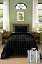 Bubble Plush Single Bedspread Set with Case Bag Gifts 170X220Cm + Pillowcase Black