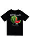 Diyarbakır - 21 - Surlar - Watermelon - City Printed Unisex 100% Cotton Black T-Shirt