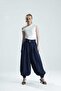 Bonita High Waist t Buckled C Pocketed Shalwar Indigo Pants