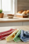 Gingham 5-Piece Cotton Nutrition Presentation Cloth, Drying Cloth, Serving Napkin, Kitchen Towel |   Black - 5